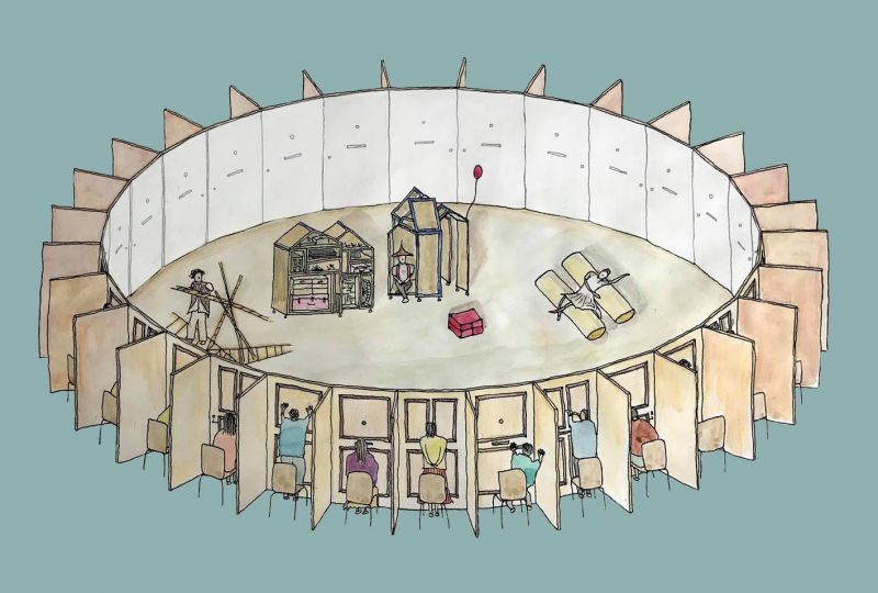 sân khấu độc đáo đáp ứng yêu cầu giãn cách xã hội ở Nhật